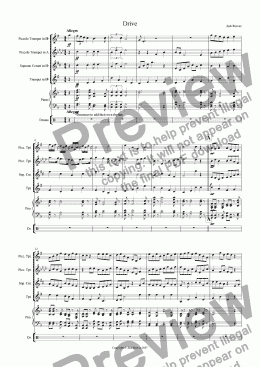 page one of Drive (Very High Brass Quartet with Piano)