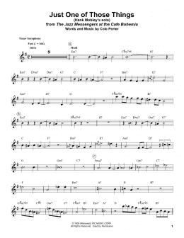 page one of Just One Of Those Things (Tenor Sax Transcription)