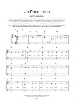 page one of Un Poco Loco (from Coco) (Really Easy Piano)