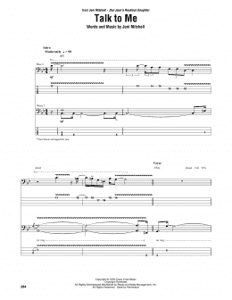page one of Talk To Me (Bass Guitar Tab)