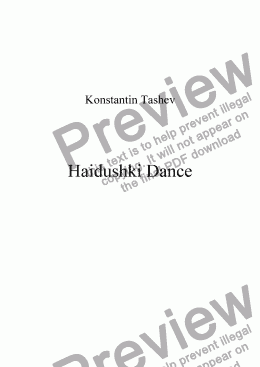 page one of Haidushki Dance