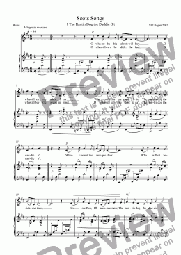 page one of Scots songs