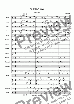 page one of "The Eyes Of March"   Basie Style
