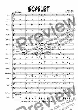 page one of "Scarlet"    Trumpet/Fluegelhorn Ballad Feature