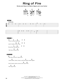 page one of Ring Of Fire (Really Easy Guitar)