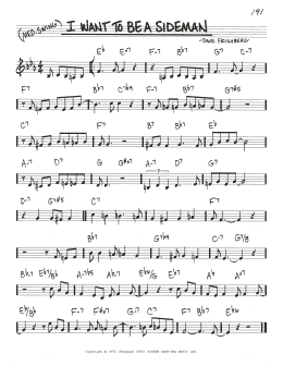 page one of I Want To Be A Sideman (Real Book – Melody & Chords)