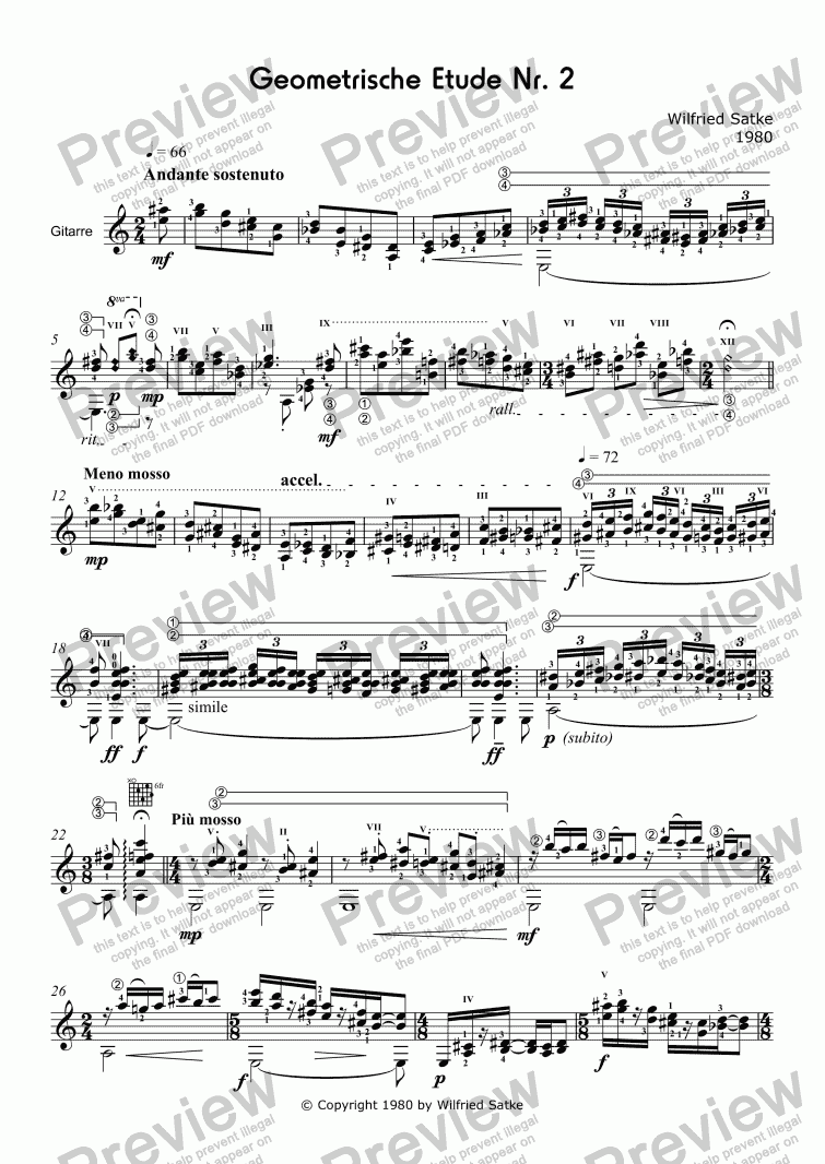 page one of Geometrische Etude Nr. 2