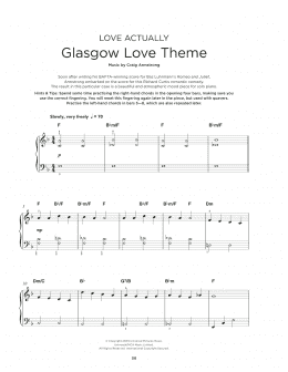 page one of Glasgow Love Theme (from Love Actually) (Really Easy Piano)
