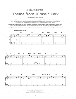 page one of Theme From "Jurassic Park" (Really Easy Piano)