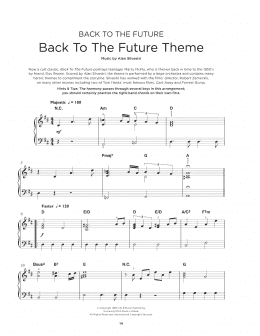 page one of Back To The Future (Really Easy Piano)