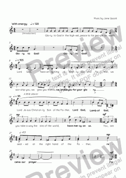 page one of Glory to God (2024 ) Vocal part