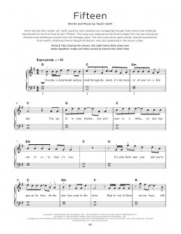 page one of Fifteen (Really Easy Piano)