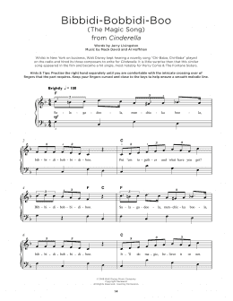 page one of Bibbidi-Bobbidi-Boo (The Magic Song) (from Cinderella) (Really Easy Piano)