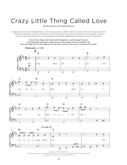 page one of Crazy Little Thing Called Love (Really Easy Piano)