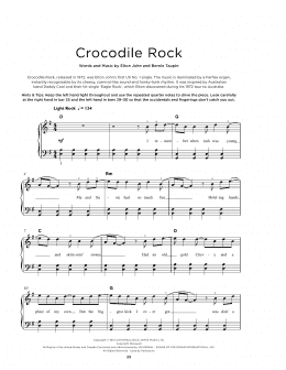 page one of Crocodile Rock (Really Easy Piano)