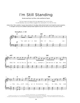 page one of I'm Still Standing (Really Easy Piano)