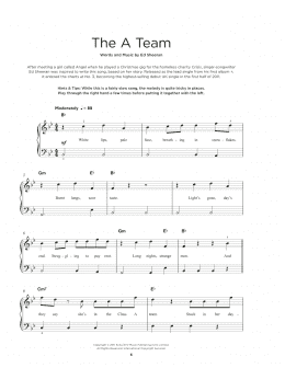 page one of The A Team (Really Easy Piano)
