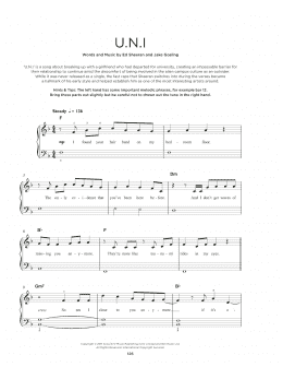 page one of U.N.I. (Really Easy Piano)
