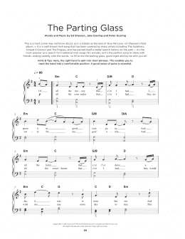 page one of The Parting Glass (Really Easy Piano)