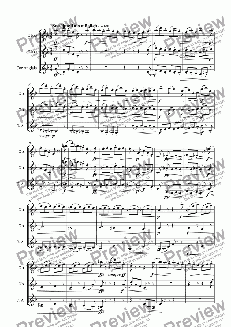 page one of Gigue