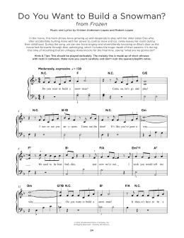 page one of Do You Want To Build A Snowman? (from Frozen) (Really Easy Piano)