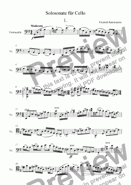 page one of Solosonate f�r Violoncello
