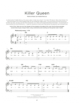 page one of Killer Queen (Really Easy Piano)