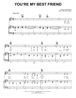 page one of You're My Best Friend (Piano, Vocal & Guitar Chords (Right-Hand Melody))