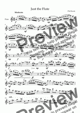 page one of Just the Flute - Unaccompanied Flute Solo