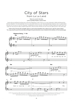 page one of City Of Stars (from La La Land) (Really Easy Piano)