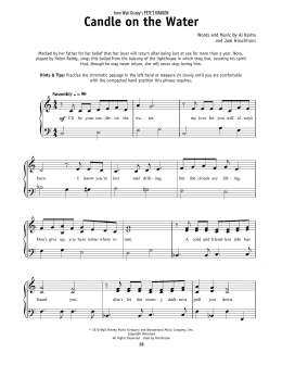 page one of Candle On The Water (from Pete's Dragon) (Really Easy Piano)