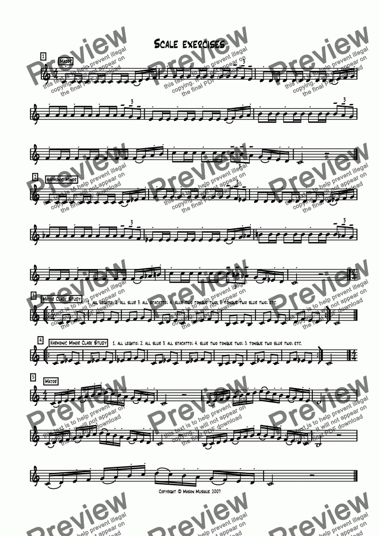 page one of Brass Exercises
