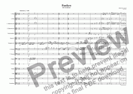 page one of Fanfare for orchestra