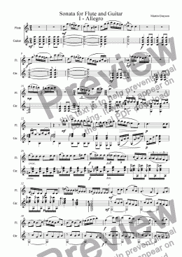 page one of Sonata for Flute and Guitar