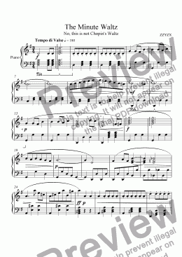 page one of The Minute Waltz