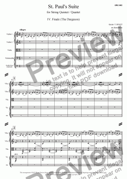 page one of St. Paul's Suite - 4. Finale (The Dargason)