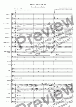 page one of Swing Concerto