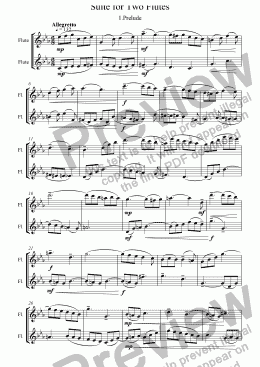 page one of Suite for Two Flutes