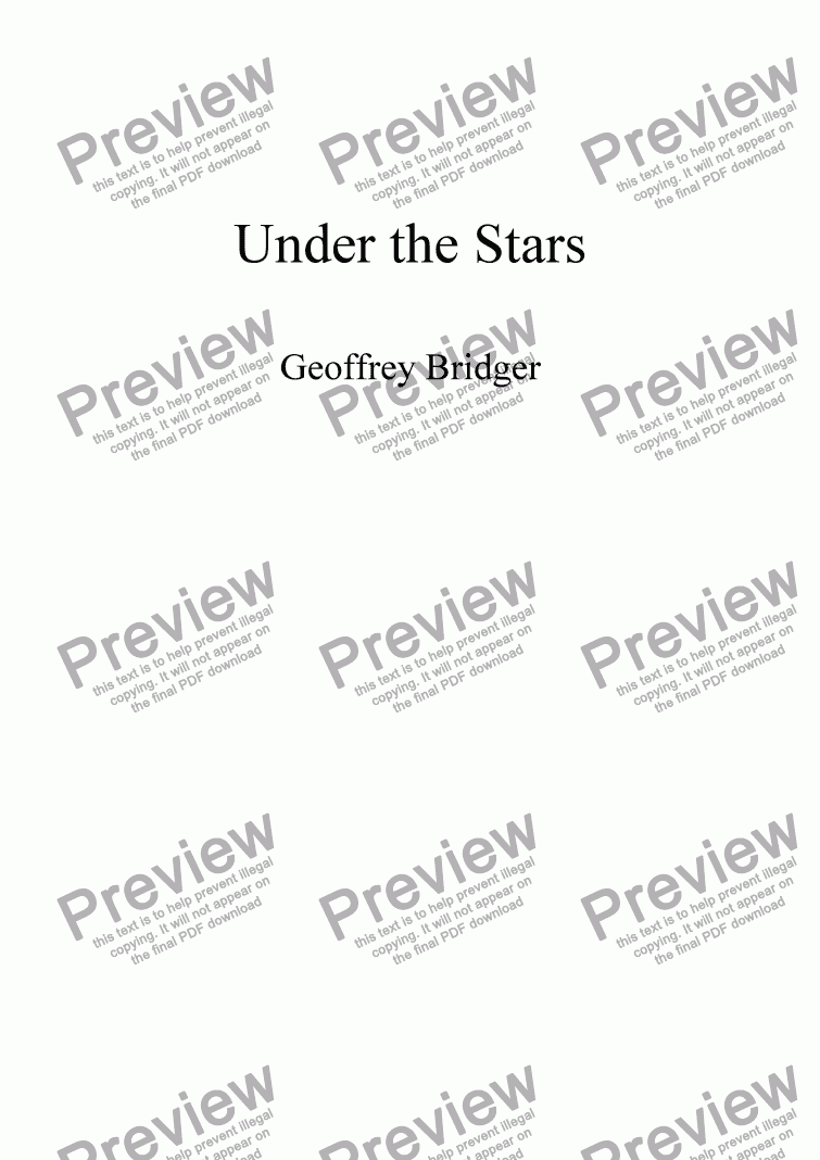 page one of Under the Stars