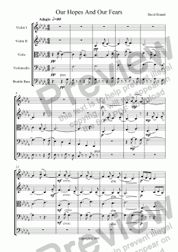 page one of Melancholy Strings