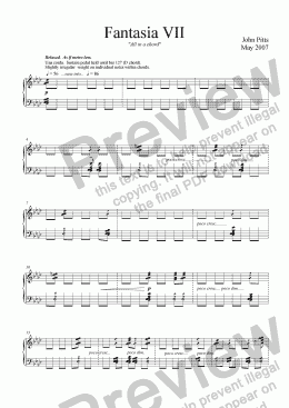 page one of Fantasia 7  "All in a chord" [2007]