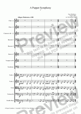 page one of A Puppet Symphony