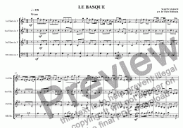 page one of Le Basque - arranged for Horn Quartet