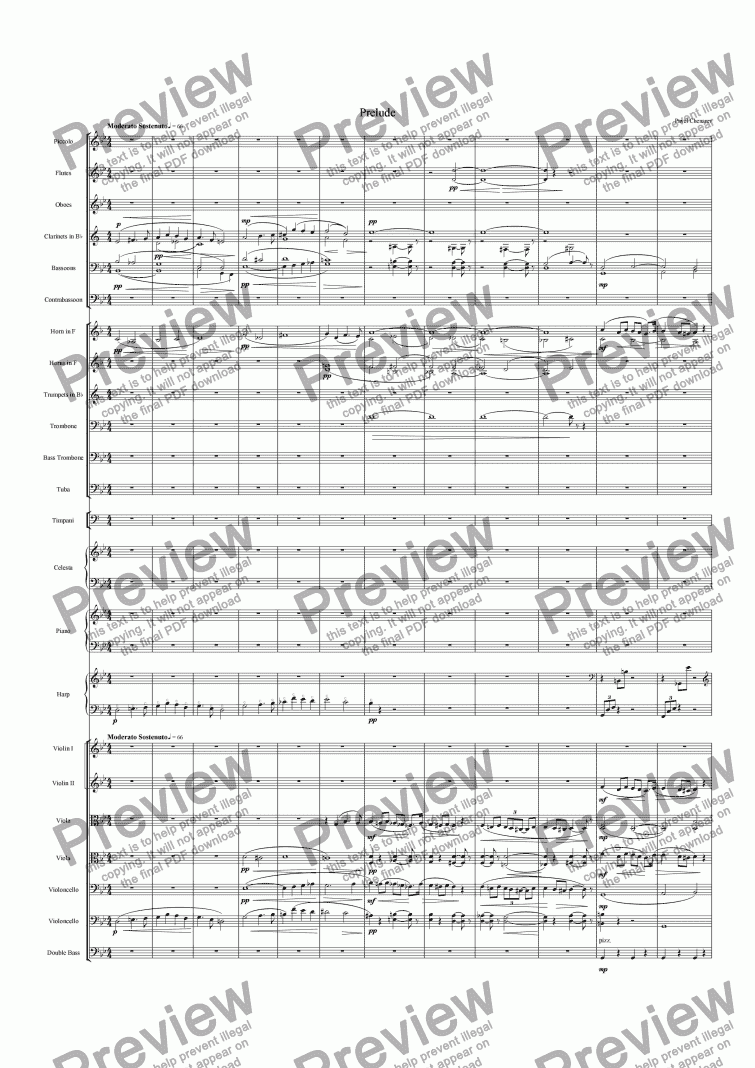 page one of Prelude and the Opening Chorus from my Opera "Tsigani"