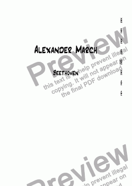 page one of Alexander March