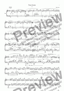 page one of Piano Sonata No.1 - first movement