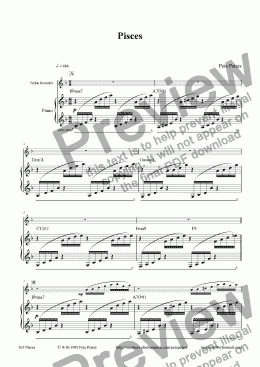 page one of Pisces [Flute or Recorder with Piano]