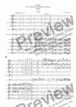 page one of Konzert f�r Violoncello und Kammerorchester
