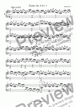 page one of Etude in C