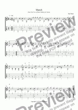 page one of March - from Basic Studies for Guitar with TAB